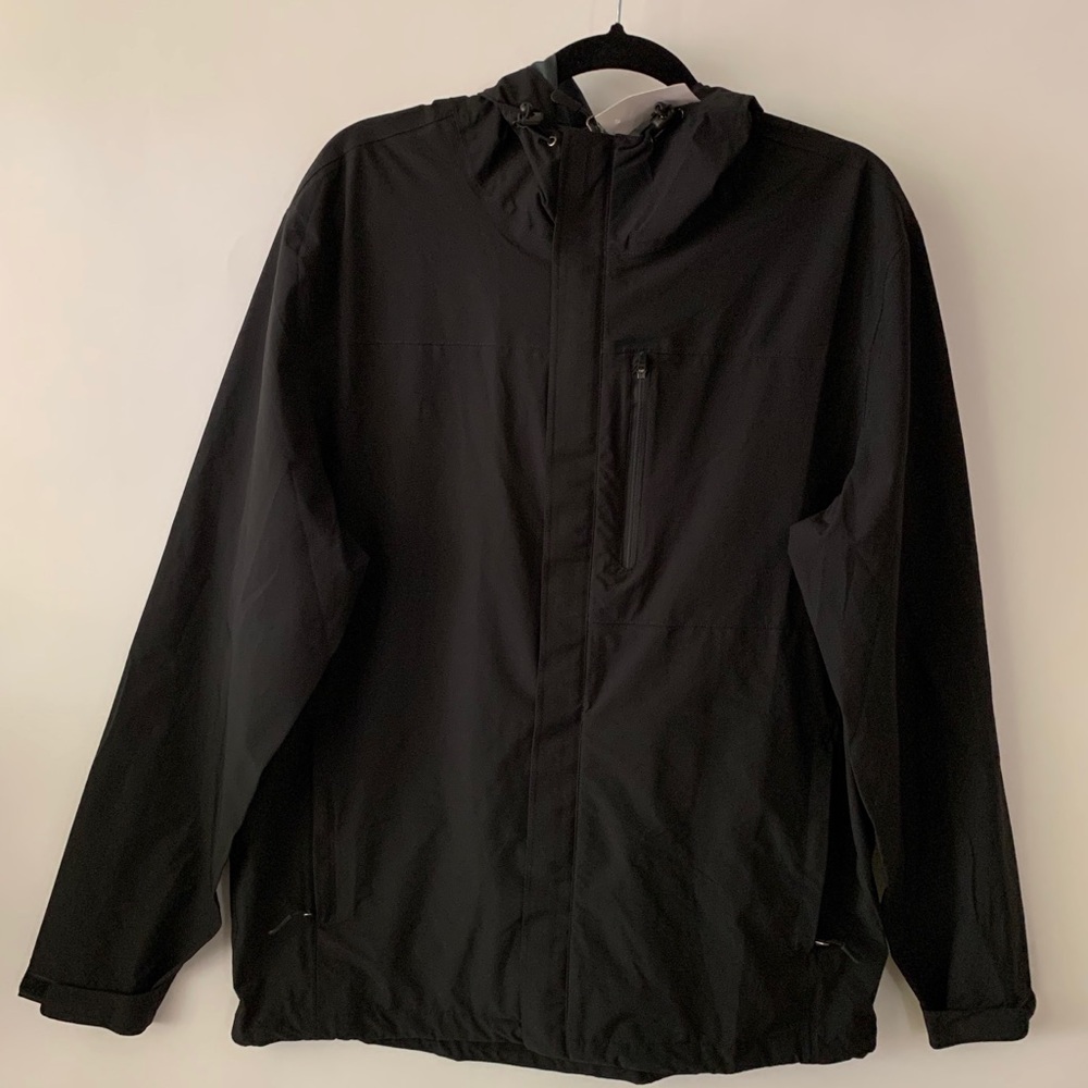 32 Degrees Cool Weatherproof Mens Rain Jacket With hood in color black - Picture 4 of 13